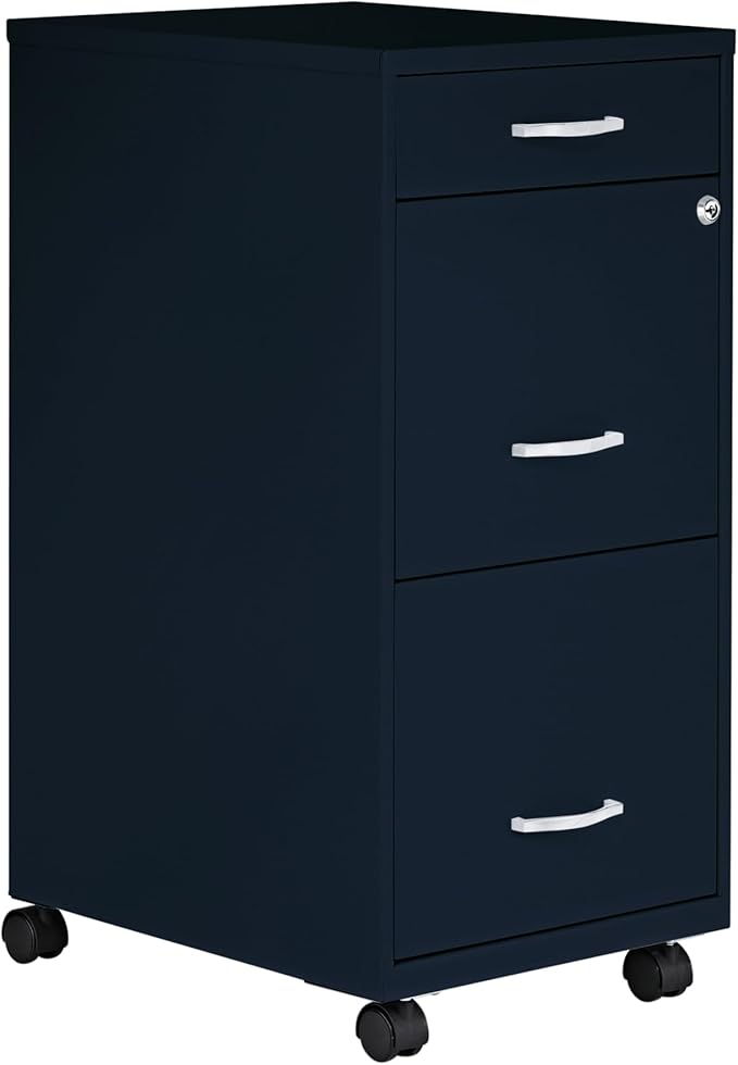 LYS SOHO Box/File/File Mobile Navy File Cabinet 3 Drawer