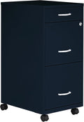 LYS SOHO Box/File/File Mobile Navy File Cabinet 3 Drawer