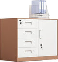 File Cabinet Metal Data Office Filing Cabinet with Lock Drawer Mobile Storage Tool Cabinet Under Desk Storage(Color:A)