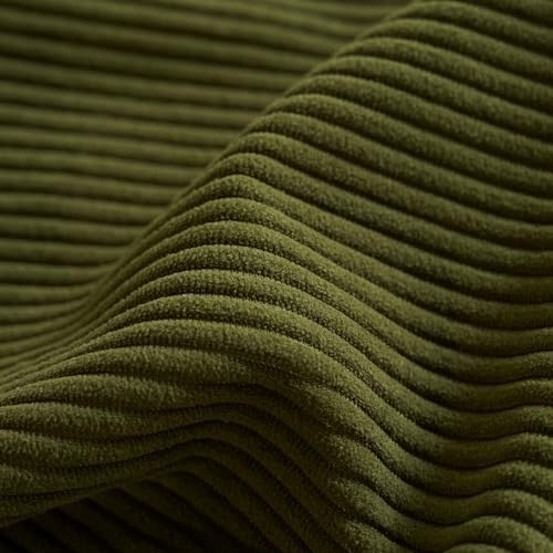 Rocking Recliner Chair for Adults Upholstered Plush Seating Glider Rocker with High Backrest Reading Chair Modern Nursery Accent Sofa Chairs Glider for Living Room (Grey/Green)
