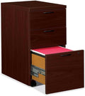 10500 Series Mobile Pedestal File Left or Right 3-Drawers: Box/Box/File Legal/Letter Mahogany 15.75 x 22.75 x 28