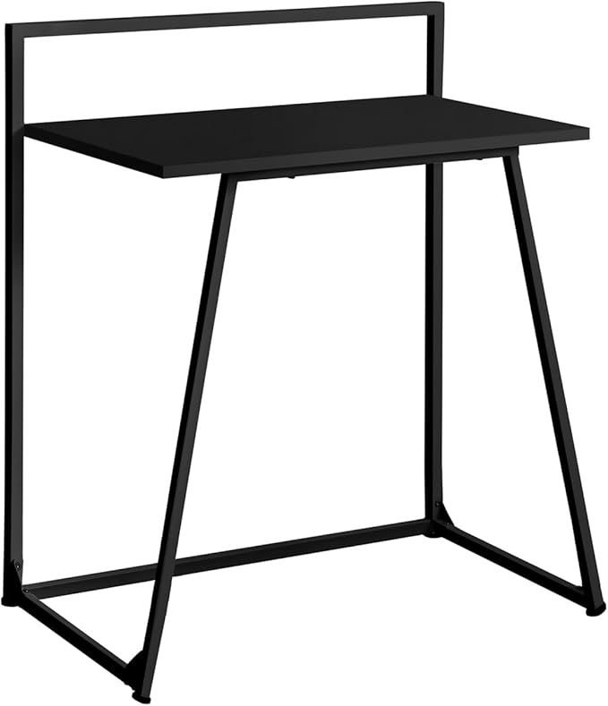 Computer Desk Home Office Laptop 30 l Work Black Laminate Black Metal Contemporary Modern