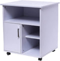 Office Storage File Cabinet Printer Bracket with Storage Office Cabinet Wooden Desk Cabinet with Wheels Office Cabinet (Gold)