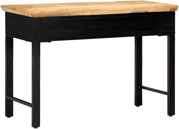 Rustic Writing Computer Desk with Drawers Home Office Desk Writing Study Table PC Desk Workstation for Bedroom 43.3x19.6x29.9 Solid Mango Wood