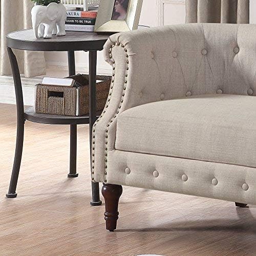 Rosevera C23 Edmeston Chesterfield Loveseat Beige