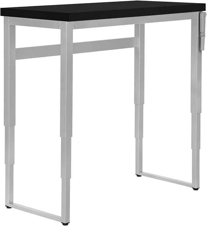 Modern Adjustable Standing Desk 48 L Black Computer Desk for Home Office - Laptop Work Station