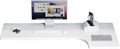 Wall Mounted L-Shape Corner Desk Home Office Corner Table Floating Laptop Desk Fold Down for Study Bedroom Bathroom Or Balcony(80X60X40cm(31.4X23.6X15.7in)White)