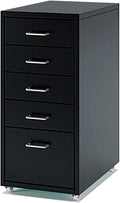 Aimeryup File Cabinet 3-tier/5-tier/6-tier/8-tier Metal Clip with Wheel Drawer Storage Desk Cabinet Office Study(Size:28X41X69CMColor:A)