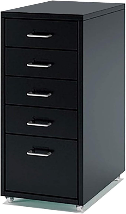 Aimeryup File Cabinet 3-tier/5-tier/6-tier/8-tier Metal Clip with Wheel Drawer Storage Desk Cabinet Office Study(Size:28X41X69CMColor:A)
