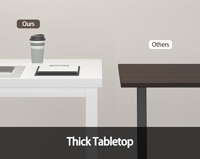 63 x 31 Inch Large Computer Desk Modern Office Desk with Adjustable Feet Gaming Desk with Deep Desktop Study Writing Table for Home Office Work from Home White