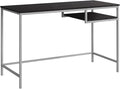 Computer Desk Modern Home Office Laptop Workstation 48 L Compact Brown Laminate Grey Metal