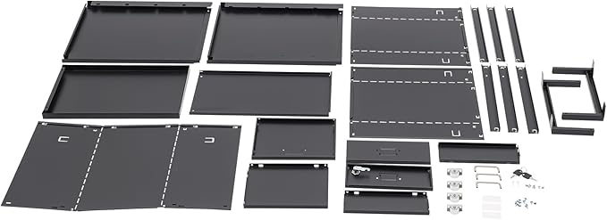 3 Drawer Locking File Cabinet Mobile Storage Organizer with Wheels Under Desk Metal Small Filing Cabinets for Home Office Study Dresser (Black)