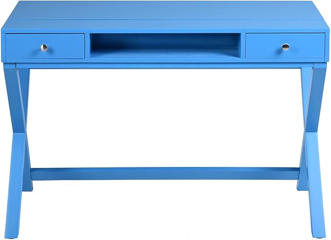 Lift Desk with 2 Drawer Storage Computer Desk with Lift Table Top Adjustable Height Table for Home Office Living RoomBlue