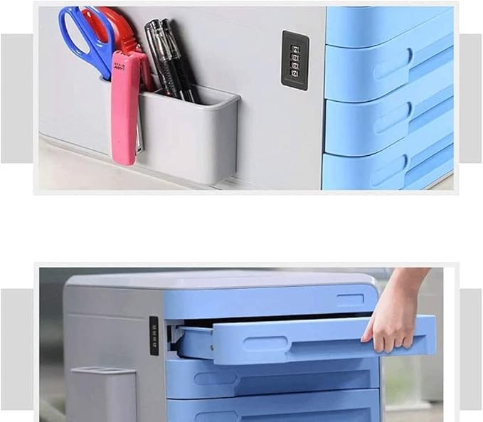 Desk Organizer Desk File Organizer Home Office Desktop File Storage Box Filing Cabinet with Combination Lock Desktop File CabinetFully Assembled Filing Cabinet Pedestal Desk with 3 Drawer for A4