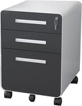 Filing Cabinet Lockable Suspended Storage Unit On Wheels - 3-Drawer Filing Cabinet Compatible with A4/FC Hanging Files (Color : White Size : 40x50x60cm)