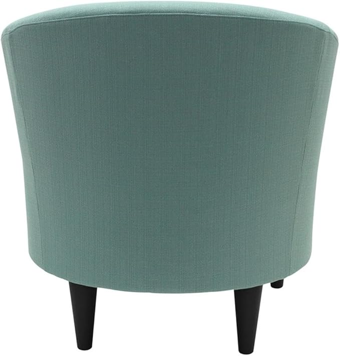Pemberly Row Traditional Polyester Fabric Club Chair Blue Finish 32 H x 30.5 W x 27.5 D 17.5 Seat Height Padded Seat Modern Style Accent Chair for Living Room or Bedroom