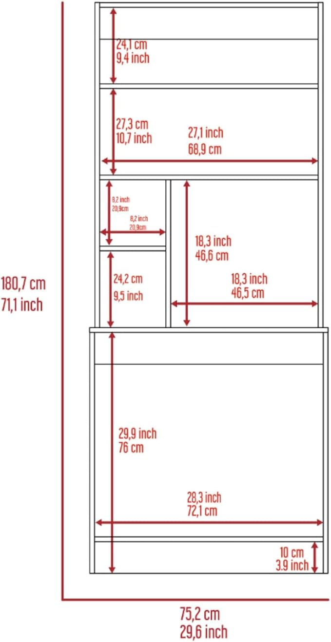 Computer Desk with Hutch 5 Storage Shelves and Lower Shelf Wide Compact Writing Desk for Home Office and Remote Learning Space-Saving Black Study Table for Bedroom
