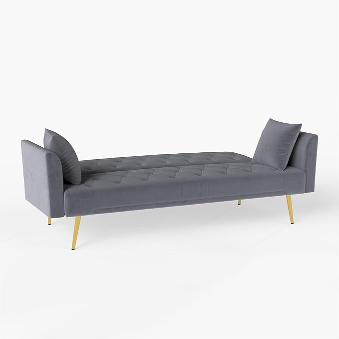 KEIKI 72 2Seat Velvet Sofa Couch for City Apartment Small Space Style Conscious Homeowners Warm Inviting Comfy Supportive Rest Space Elegant Premium Premium Design Gray