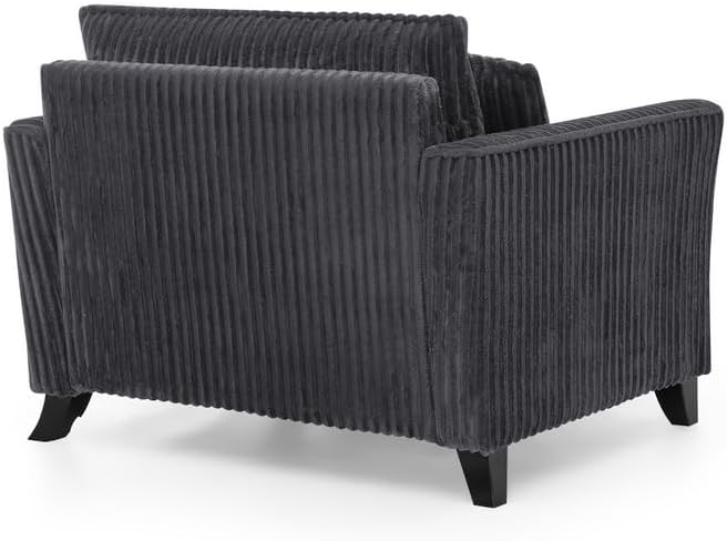Polibi Lazy Comfortable Single-Person Sofa Chair with High-Resilience Cushion and a backrest Compact Single Seater for Living Room &amp Bedroom Grey