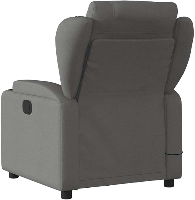 vidaXL Modern Dark Grey Massage Recliner Chair with USB Function and Adjustable Features Perfect for Living Room Office Relaxation Chairs Reclining Armchair TV Sofa