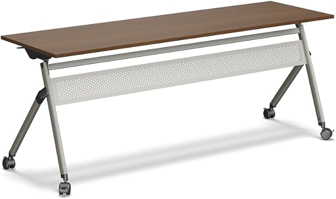 NBF Brite Mobile Pedestal File Cabinet – Locking Rolling 3 Drawer File Cabinet with Light Maple Woodgrain Laminate Silver Pulls and 5 Casters – Compact Mobile File Storage for Home Office