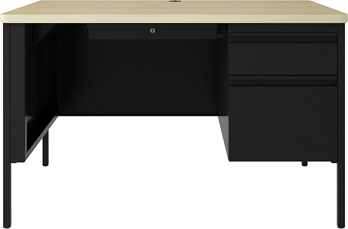 Lorell Fortress Series 48 Right Pedestal Desk - 48 x 29.5 x 30