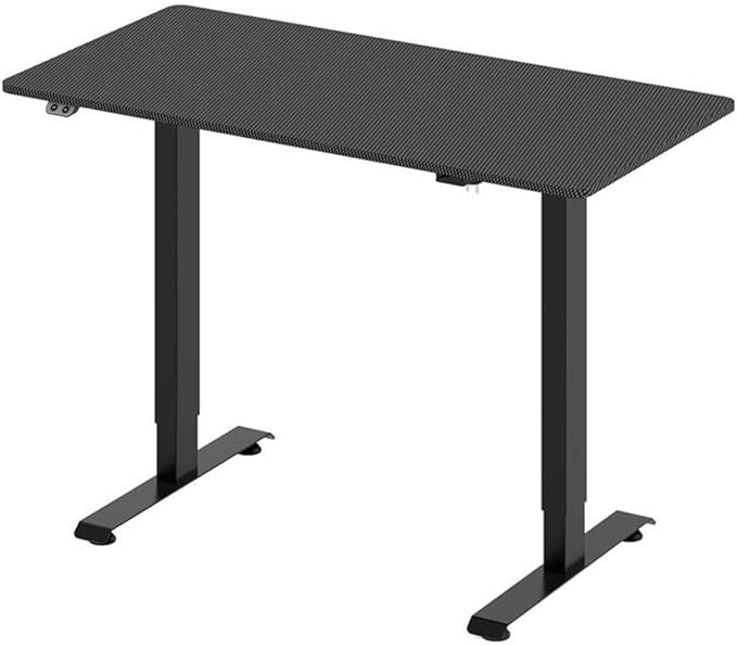 Furniture of America Tilah Metal Height Adjustable Office Desk in Black