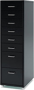 Aimeryup 5-tier/6-tier/8-tier File Cabinet Metal Clip with Wheel Drawer Storage Desk Cabinet Office Study Bedside(Size:28X41X109CMColor:F)