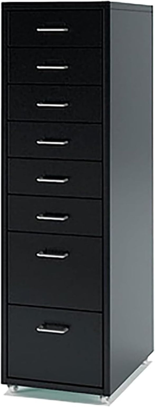 Aimeryup 5-tier/6-tier/8-tier File Cabinet Metal Clip with Wheel Drawer Storage Desk Cabinet Office Study Bedside(Size:28X41X109CMColor:F)