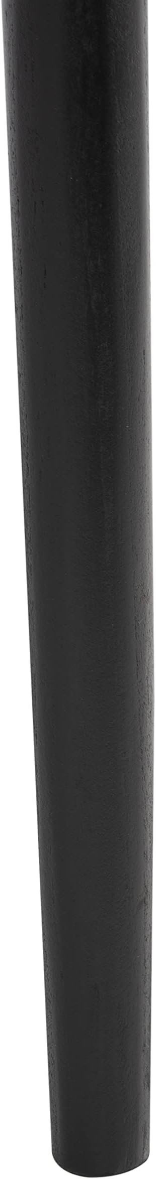 SAFAVIEH Home Collection Munro Black Sungkai Wood/Black Leather Woven Accent Chair (Fully Assembled)