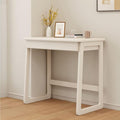 CraftThink Wooden Writing Desk with Hidden Drawer Rectangular Computer TableSimple Style Home Office Workstation Study Table Easy Assembly Without Chairs (White 35.5 L x 18 W x 30 H)