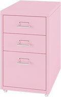 3 Drawer Mobile File Cabinet Drawer Cabinet Office Filing Cabinet Household Mobile Storage Cabinet Under Desk Storage(Color:E)
