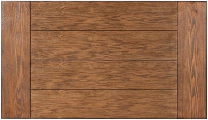 UrbanPro Transitional Wood Desk with 2 Shelves 45W x 26D x 30H Ash Veneer and Metal Brown Stained and Black Finish Rustic Industrial Style Sturdy Home Office Desk for Work Essentials Storage