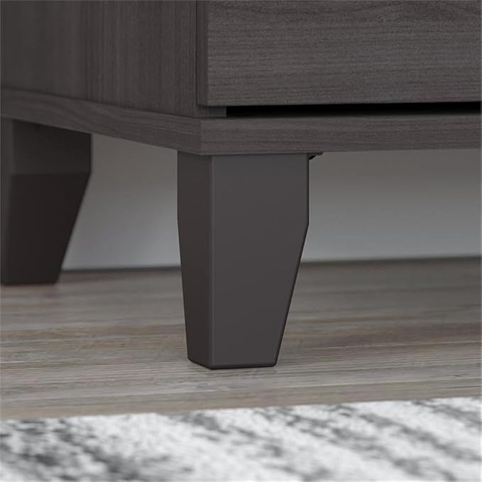 Pemberly Row 2 Drawer Lateral File Cabinet Storm Gray Finish Contemporary Transitional Style 29.72 W x 16.69 D x 29.15 H Full-Extension Ball Bearing Slides Home Office Filing Storage