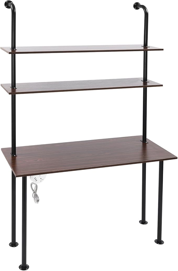 Wall Mounted Desk Wall Mount Computer Writing Table Wall Mount Computer Writing Table Pipe Shelf Shelving for homes offices