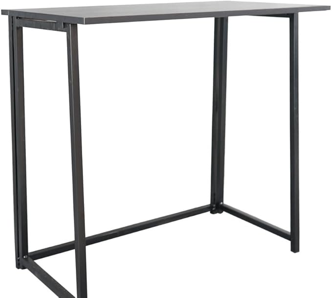 Simple Collapsible Computer DeskFolding Computer Desk for Small Spaces No-Assembly Space-Saving Home Office Desk Laptop Table Writing Desk Compact Study Reading TableBlack