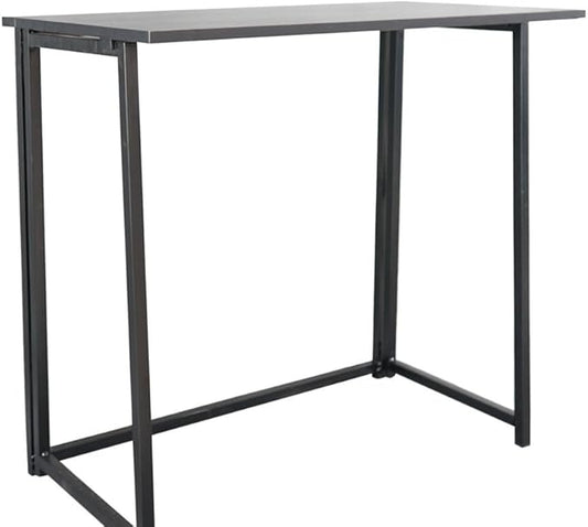 Simple Collapsible Computer DeskFolding Computer Desk for Small Spaces No-Assembly Space-Saving Home Office Desk Laptop Table Writing Desk Compact Study Reading TableBlack