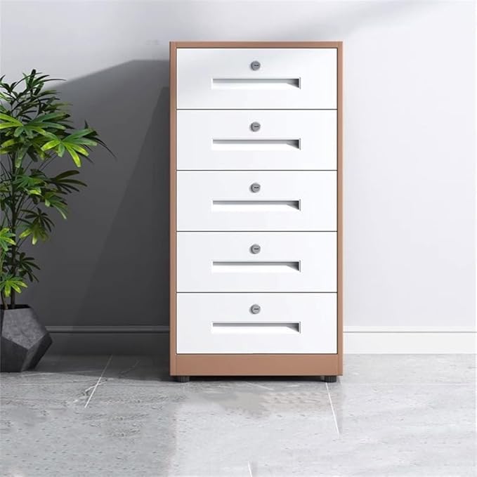 File Cabinet/Printer Stand Steel Home Chest of Drawers Office Increased Capacity Multifunctional Storage Cabinet File Data Office Cabinet Filing Cabinet for Home Office(Brown)