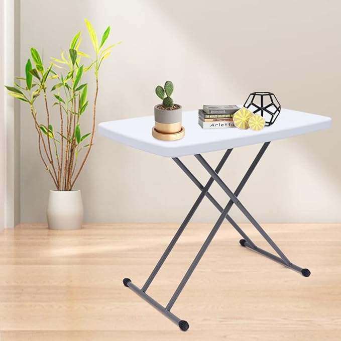 Folding Desk Home Office Desk Laptop Study Writing Table Height AdjustablePortable Folding Desk Writing Computer Desk for Home Office Trips(White)