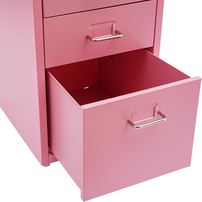 Small Cabinet Office Cabinets 5-Slot Organizer with Drawers Cabinet with Drawer Pink File Cabinets for Bedroom Home Office