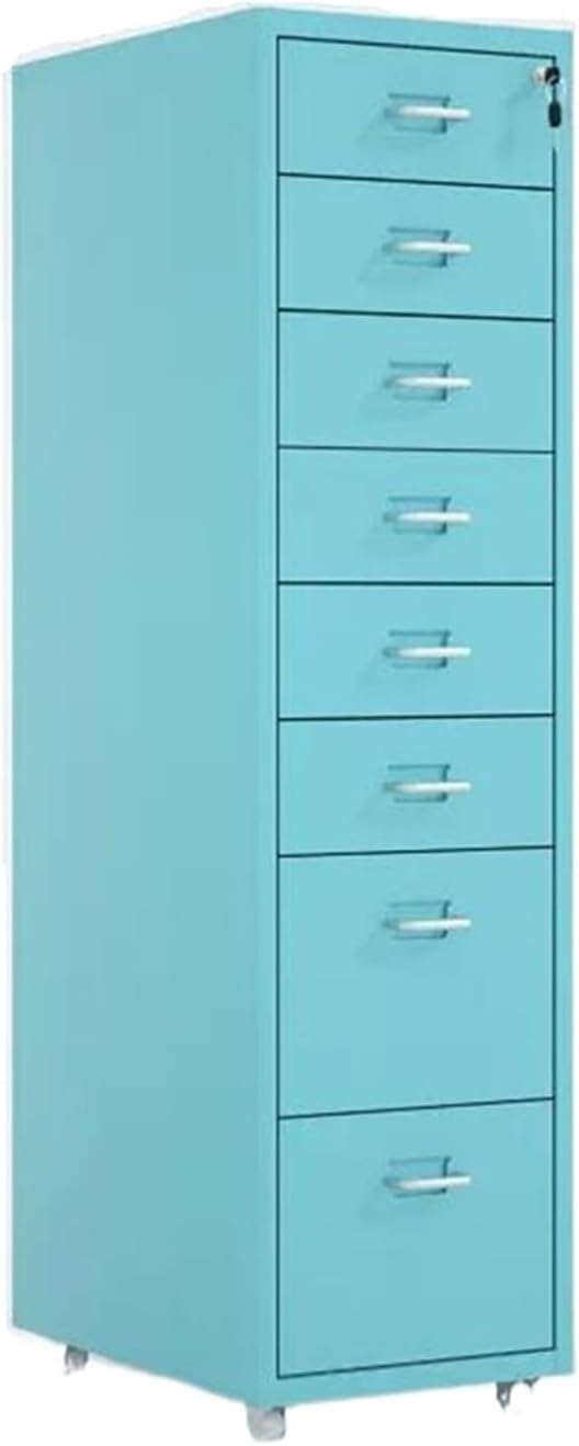 File Cabinet Cabinet Under Desk Cabinet with Lock Mobile Drawer Cabinet 3/5 /6/8 Drawers Storage Data Cabinet (Size : 8F)