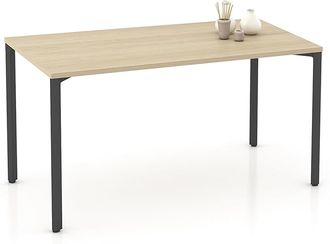 Hudson Executive Desk Minimalist Commercial-Grade Computer Desk Writing Desk for Home Office Modern Desk (Light Oak Top with Graphite Legs)