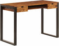 Home Office Desks Computer DeskModern Simple Style Home Office 43.3x21.7x30.7 Solid Sheesham Wood and Steel