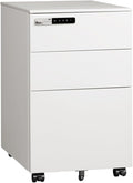 Mobile File Cabinets 3 Drawer Metal Filing Cabinet with Lock Mobile Under Desk Storage for Home Office Fully Assembled