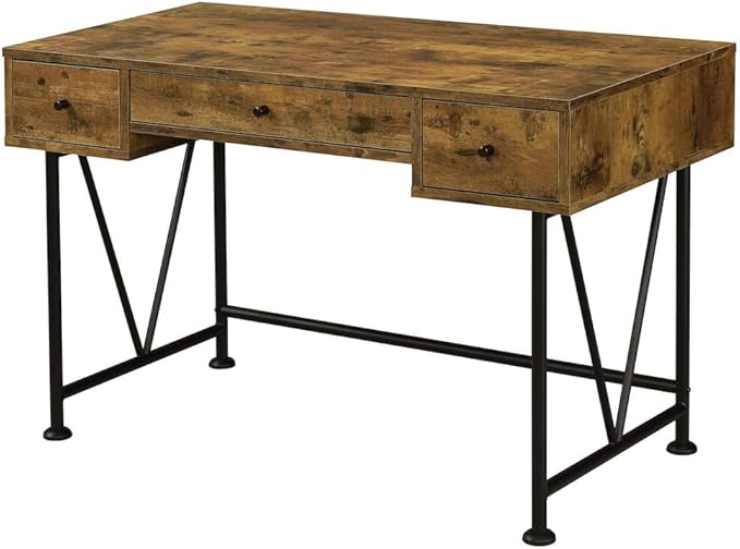 Office Desk with Drawers – Stylish Writing Desk with Storage Computer Desk for Home Office Study Desk with Shelves for Organized Workspace
