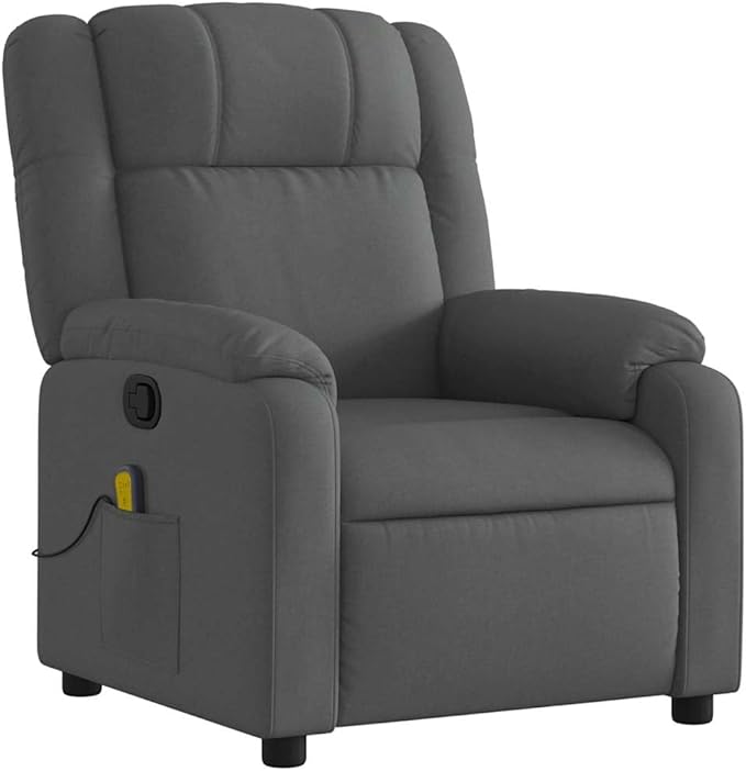 vidaXL Massage Recliner Chair Dark Grey
