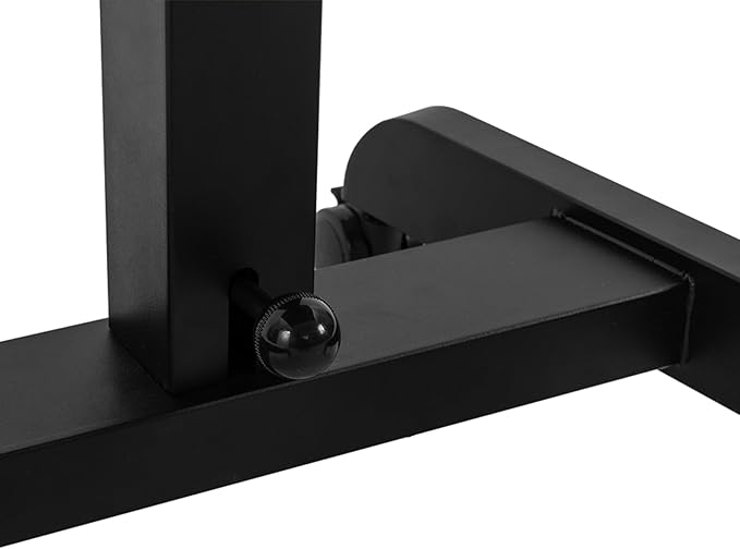 Mobile Standing Desk 44 Height Adjustable Foot Pedal Rolling Desk Portable Pneumatic Laptop Standing Workstation Cart with Storage Box and Wheels for Home Office Craft &amp Study Black