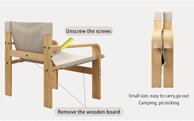 Detachable and Washable Oak Accent Chair Wide Armrest Mid-Century Lounge Chair Linen Fabric Armchair &amp Solid Wood Frame for Living Room Bedroom Balcony (White) (White + Wood+Fabric + Oak)