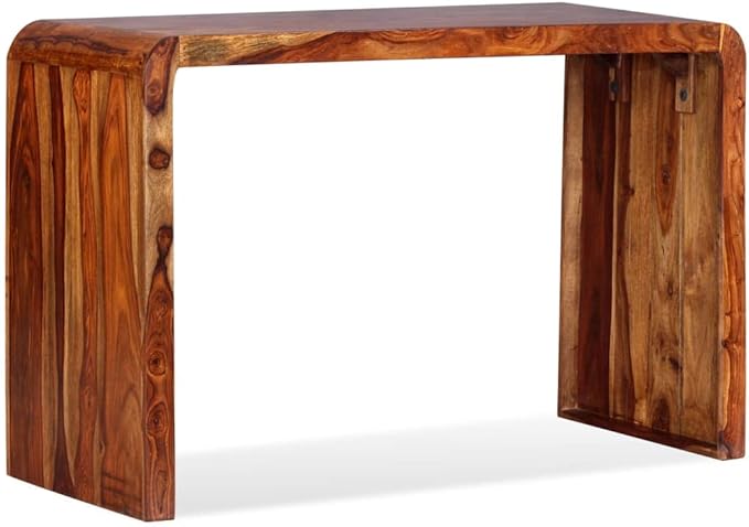Sideboard Desk Honey Brown Solid Sheesham Wood Table for Home Office Writing Study Computer Living Spaces (47.2 x 19.7 in)