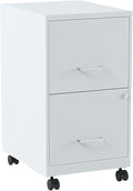 Mobile File Cabinets 2-Drawer Vertical File Cabinets for Letter Size Documents Lockable &amp Mobile Filing (18 D X 14 W 26.3 H)(Gray)